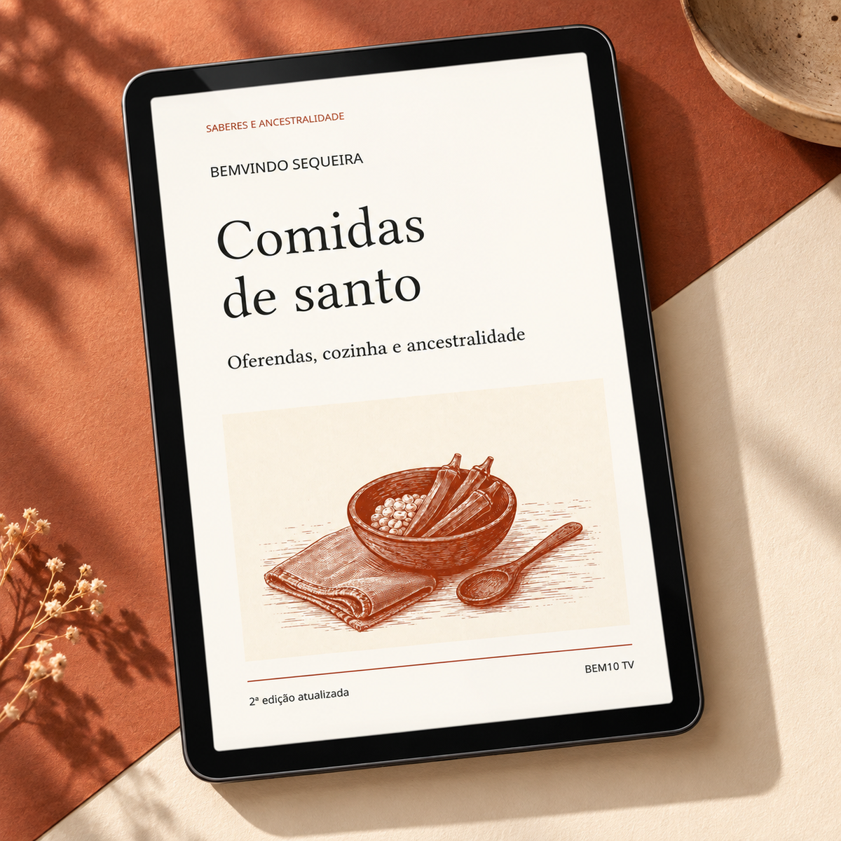 Comidas de santo: detalhe da capa da segunda edição digital.