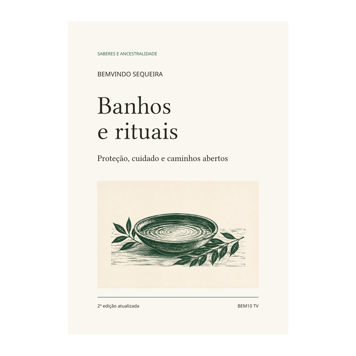 Banhos e rituais — 2ª edição atualizada — capa original do ebook em enquadramento quadrado.