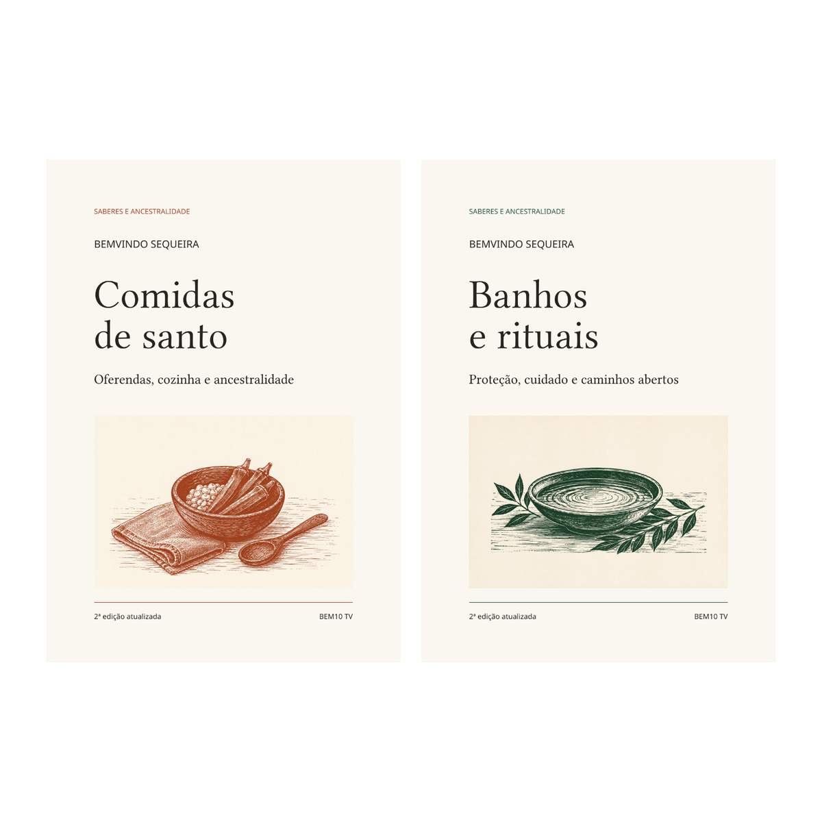 Combo Saberes e Ancestralidade — 2 ebooks de Bemvindo — capa original do ebook em enquadramento quadrado.