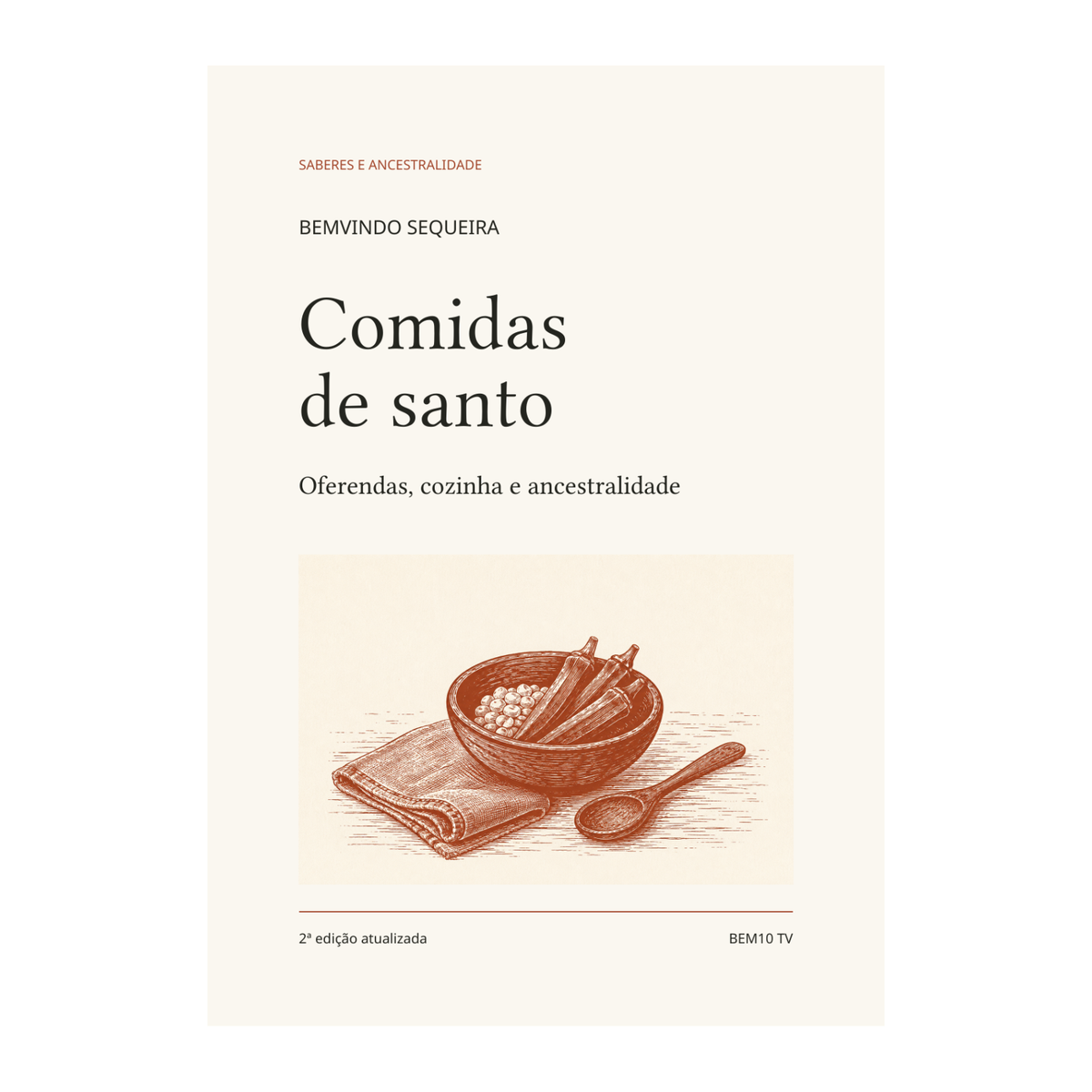 Comidas de santo — 2ª edição atualizada — capa original do ebook em enquadramento quadrado.