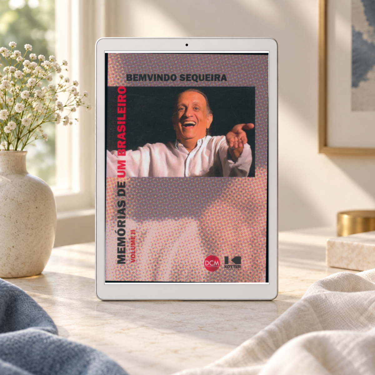 Memórias de um brasileiro — Volume II. Capa original em cenário ilustrativo de leitura digital; aparelho e objetos não incluídos.